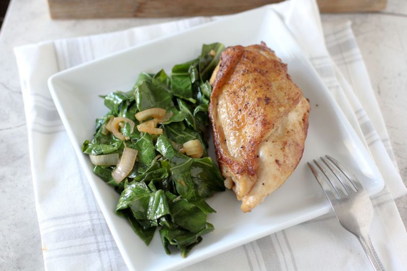 Braised Chicken and Collard Greens