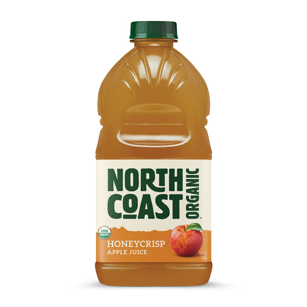 ORGANIC HONEYCRISP APPLE JUICE (PET rectangular) 64 OZ